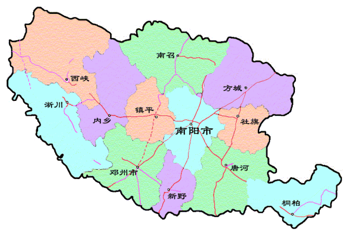 河南省南阳市管线了2区,10县,1市,它们:宛城区,卧龙区,邓州市,南召县