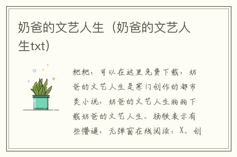 奶爸的文艺人生（奶爸的文艺人生txt）