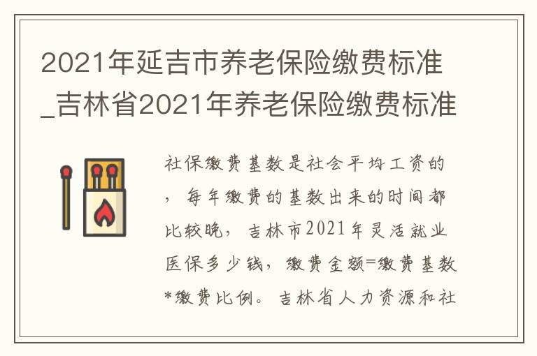 2021年延吉市养老保险缴费标准_吉林省2021年养老保险缴费标准