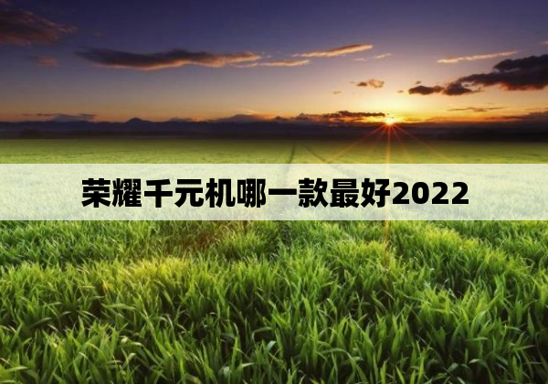 荣耀千元机哪一款最好2022