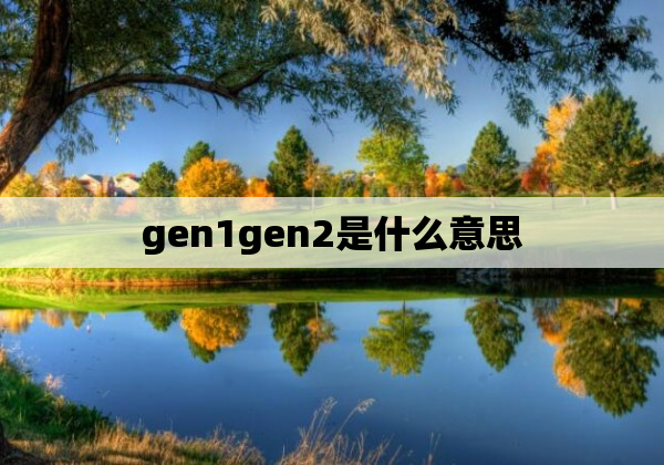 gen1gen2是什么意思