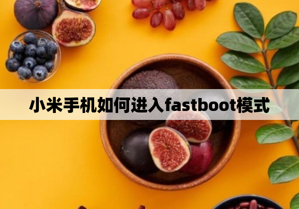 小米手机如何进入fastboot模式