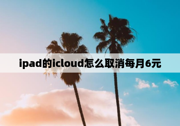 ipad的icloud怎么取消每月6元