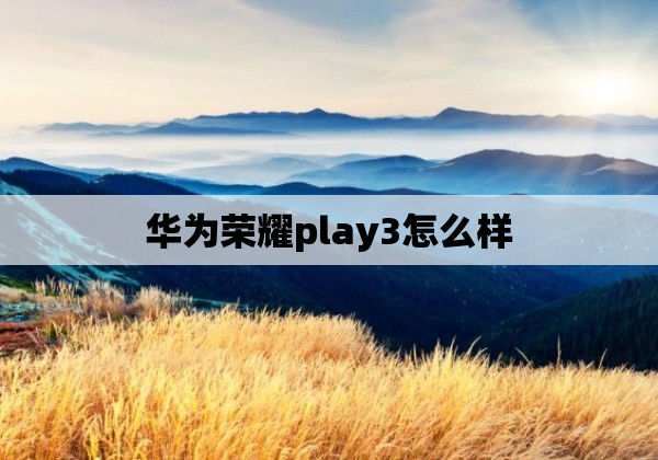 华为荣耀play3怎么样