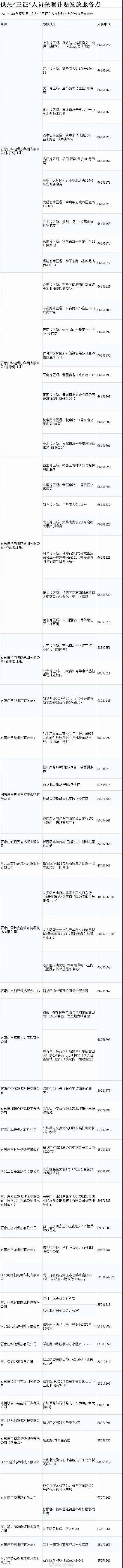 石家庄发放集中供热采暖补贴