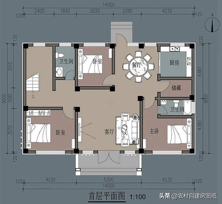 500套农村别墅设计图，精选6款平屋顶别墅，传三代就这样建