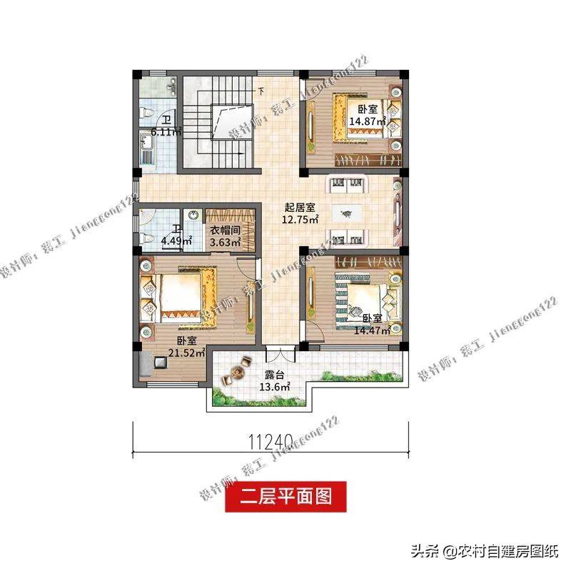 500套农村别墅设计图，精选6款平屋顶别墅，传三代就这样建