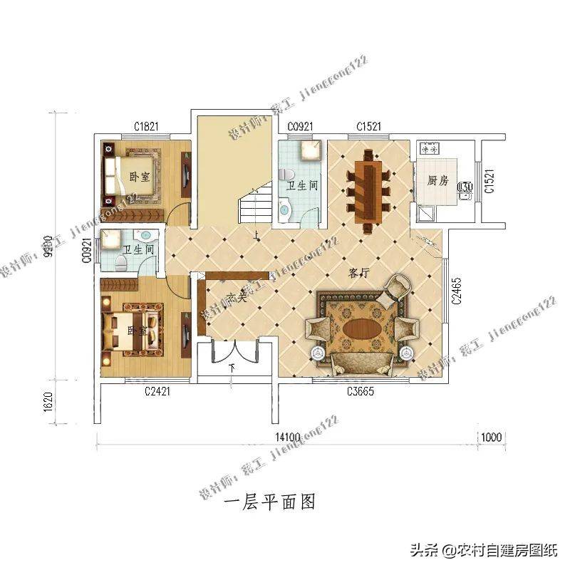 500套农村别墅设计图，精选6款平屋顶别墅，传三代就这样建