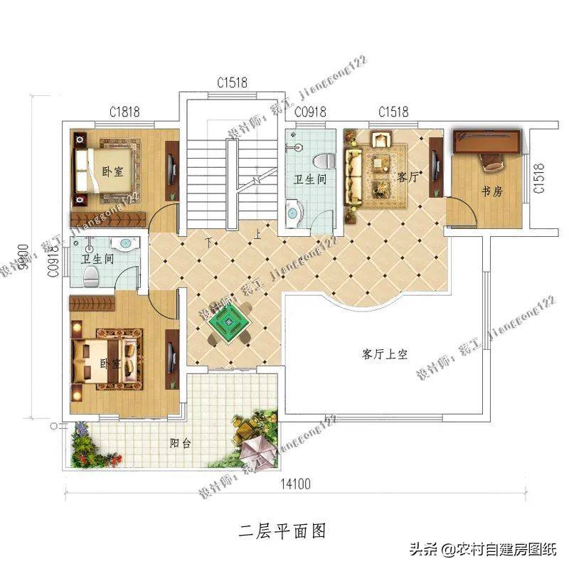 500套农村别墅设计图，精选6款平屋顶别墅，传三代就这样建