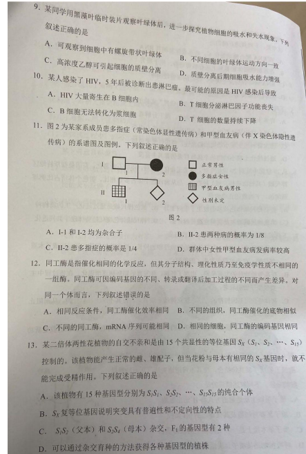 八省联考生物答案参考推荐 2021八省联考广东生物真题答案