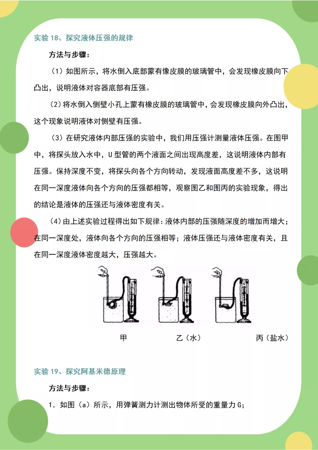 初中物理20个实验题，逢考必有！每一个都很重要，建议为孩子收藏