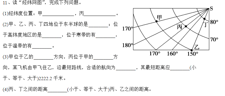 经纬度、时差知识整理（理解与应用）