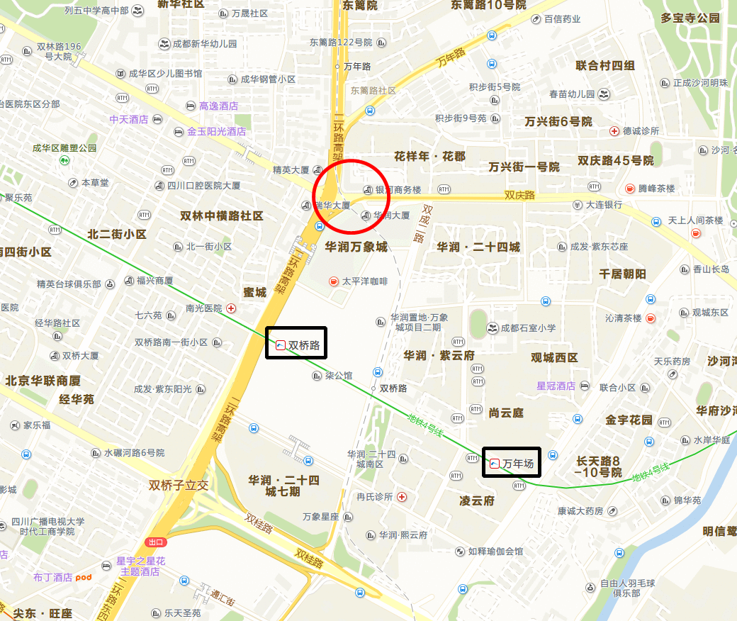 自从成都地铁4号线设置万年场站，万年场这个地名位置开始存疑