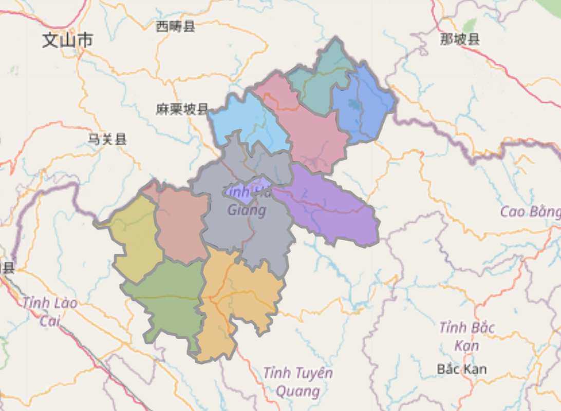 越南老街省北河县地图图片