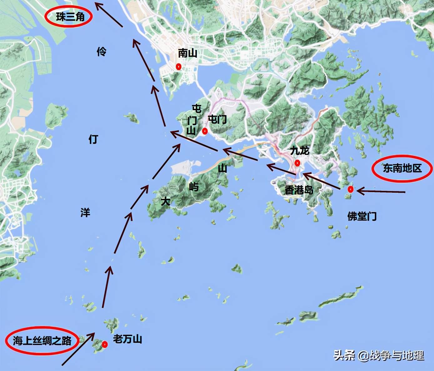 维多利亚港 地图图片