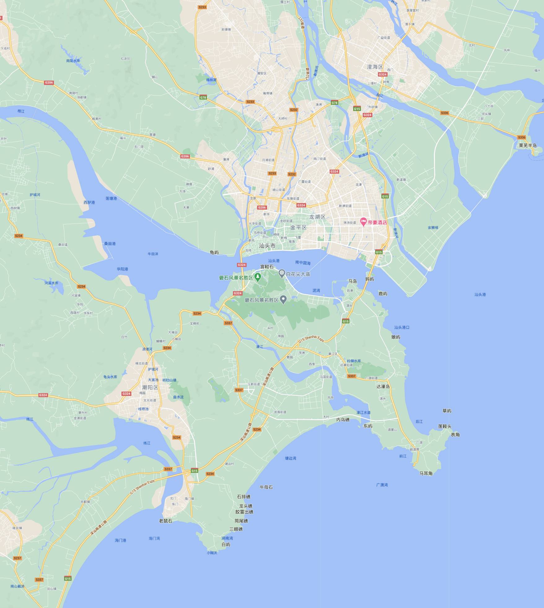 潮汕地图可放大全图图片