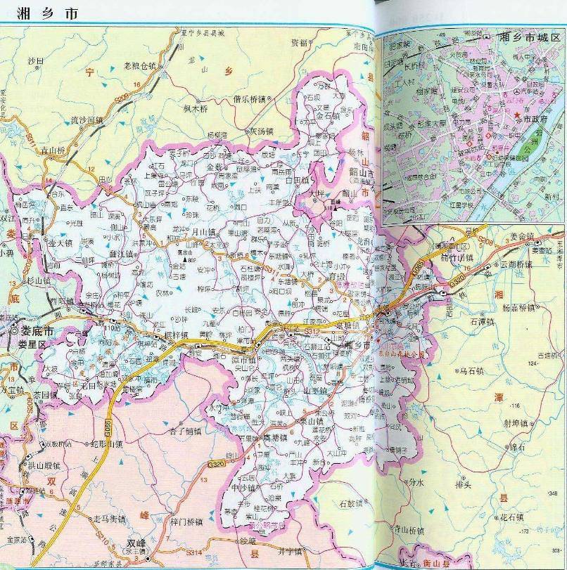 湘乡市毛田镇地图图片
