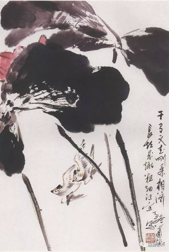 国画大师图文教程：写意荷花画法教学辅导，荷花荷叶各类画法详解